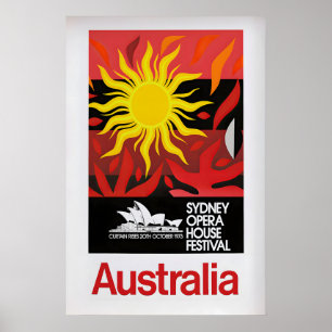Poster Austrália, Sydney Opera House Festival Vintage