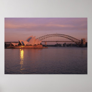 Póster Austrália, Sydney, Sydney Opera House construída