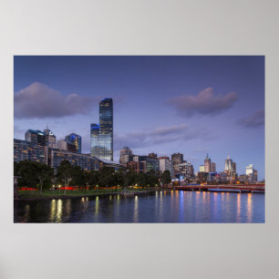 Póster Austrália, Vitória, Melbourne, horizonte com 2
