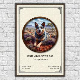 Poster Australian Cattle Dog Zoology Series