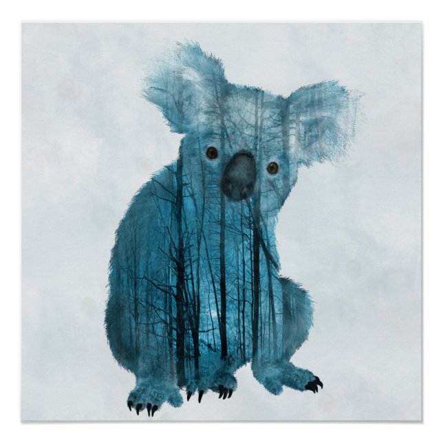 Póster Australian Misty Forest Koala (Frente)