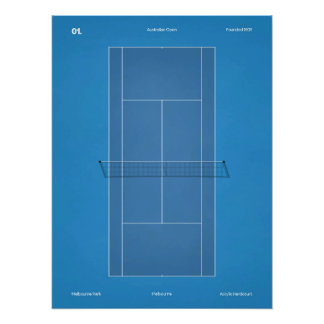 Póster Australian Open Tennis Court