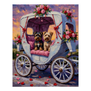 Póster Australian Terrier Cachorro Dia dos Namorados