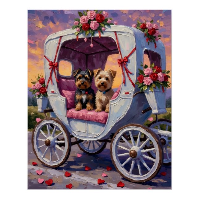 Póster Australian Terrier Dog Valentine's Day  (Frente)