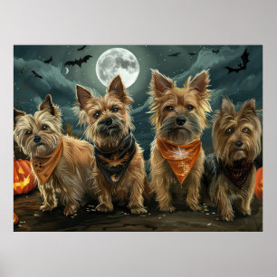 Poster australiano Terrier Halloween Spooky