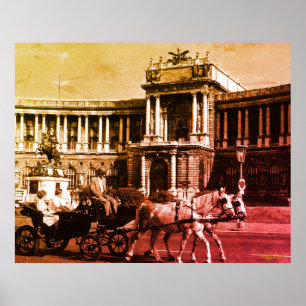 Poster Áustria Antiga Viena Palácio Hofburg