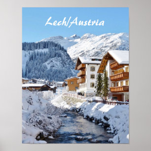 Poster Áustria Lech am Arlberg no inverno