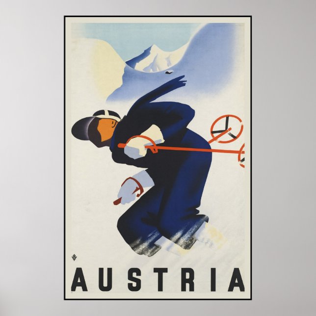 Poster Áustria Ski (Frente)