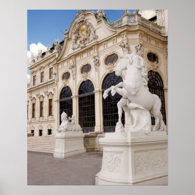 Poster Áustria, Viena, Palácios Belvedere, Superior (Frente)