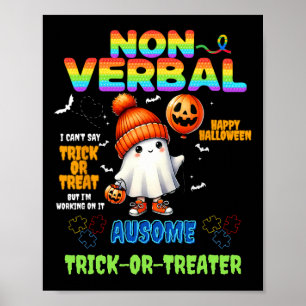 Poster Autis de Halloween não-verbyl Ausome