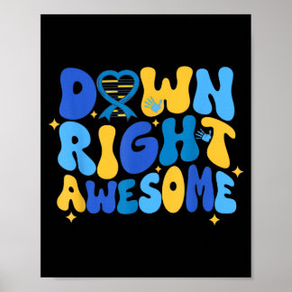 Poster Autism adhd down syndrome awareness 321 down right