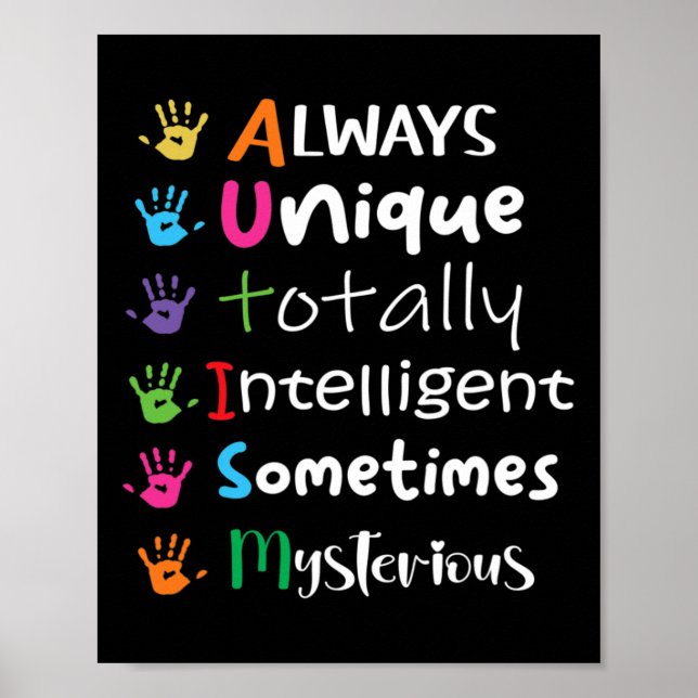 Poster AUTISM AWARENESS Support Autism Kids for Mãe Pai 1 (Frente)