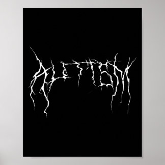 Poster Autism Meme Funny, Metal Autism, Cursed Unhinged A