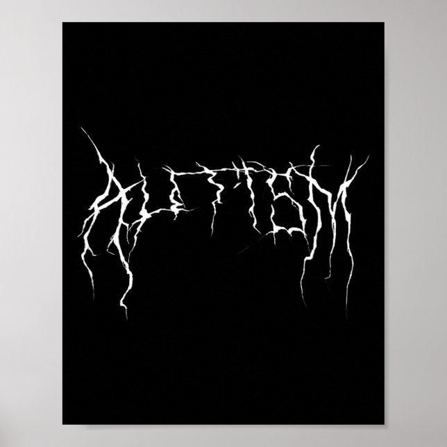 Poster Autism Meme Funny, Metal Autism, Cursed Unhinged A (Frente)