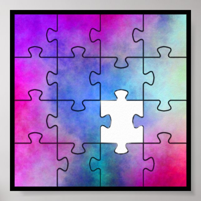 Poster Autism Missing Piece (Frente)