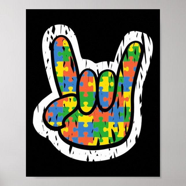 Poster Autism Rocking Hand Disabilities Mont (Frente)