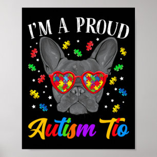 Poster Autism Tio French Buldogue Dog Quebra-cabeça Gles
