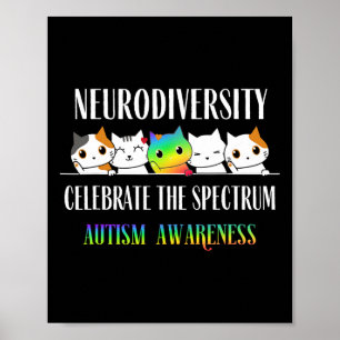 Poster Autismo Abraça a Neurodiversidade Celebra Especifi