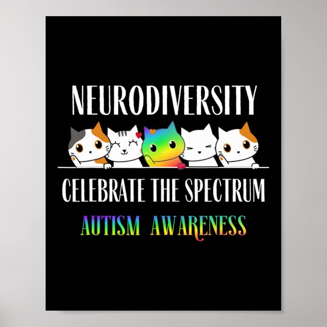 Poster Autismo Abraça a Neurodiversidade Celebra Especifi (Frente)