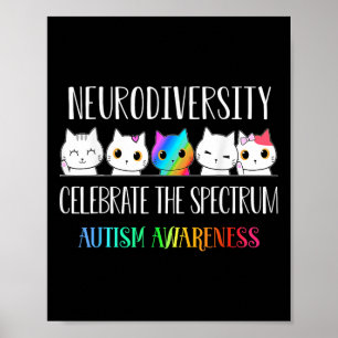 Poster Autismo Abraça A Neurodiversidade Celebra O Espect