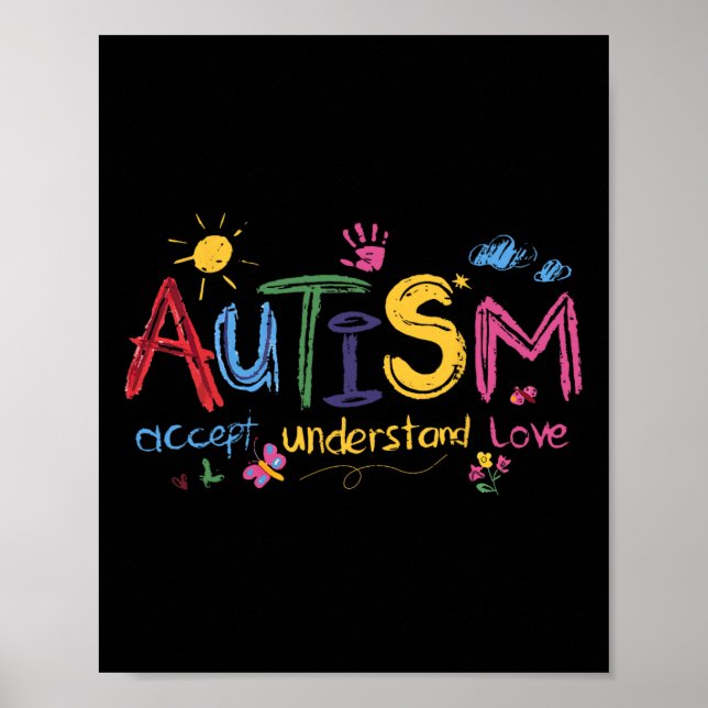 Poster Autismo Aceitar Compreender Autismo Autismo Mon (Frente)