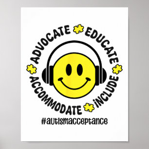 Poster Autismo Aceite Compreender Autismo Atenção Chá