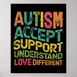 Poster Autismo Aceite Suporte Compreenda O Amor Diferente