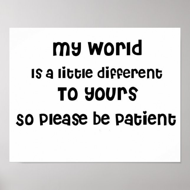 Póster Autismo, Asperger, Necessidades Especiais de Consc (Frente)