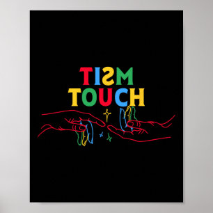 Poster Autismo Camisa Engraçado Tismo Toque Memória Autis