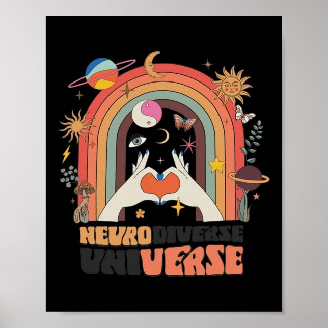 Poster Autismo Celestial do Universo Neurodiversificado (Frente)