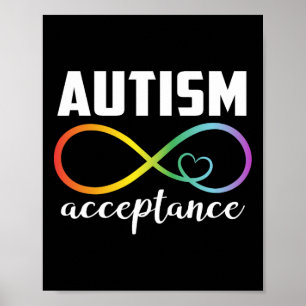 Poster Autismo Consciência Aceitação de Camisas Autismo C
