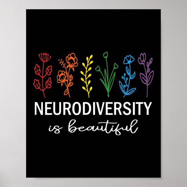 Poster Autismo Consciência Aceitação Neurodiversidade É B (Frente)