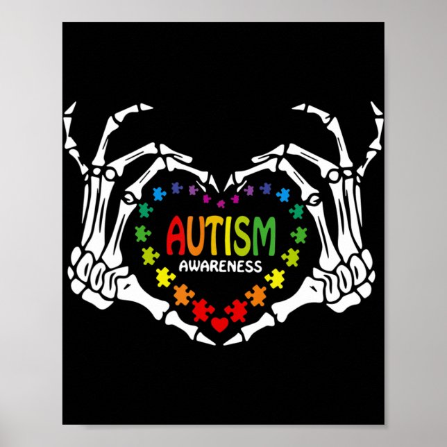 Poster Autismo Consciência Amor Quebra-cabeça Coração Cav (Frente)