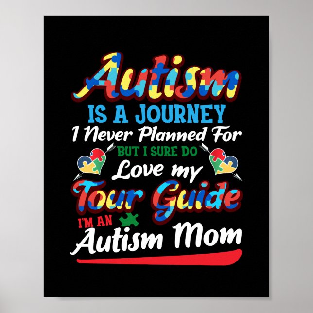 Poster Autismo consciência Autismo Mãe Quebra-cabeça (Frente)