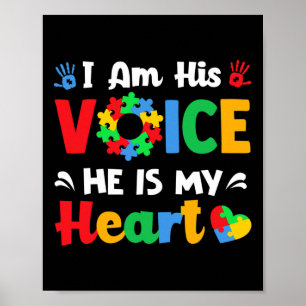 Poster Autismo Consciência Eu sou a voz dele Ele é o meu