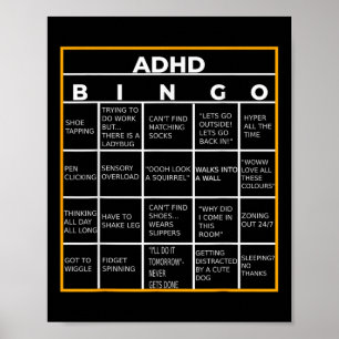 Poster Autismo Dia da Consciência da Saúde Mental Adhd Bi