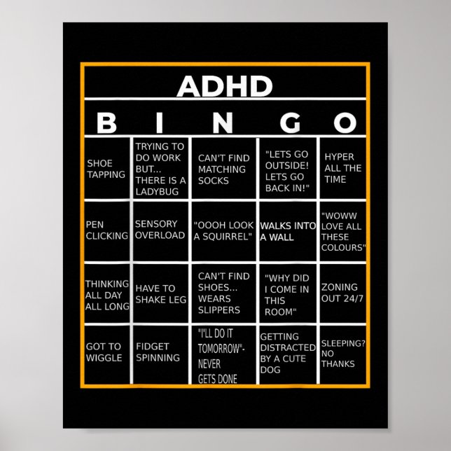 Poster Autismo Dia da Consciência da Saúde Mental Adhd Bi (Frente)