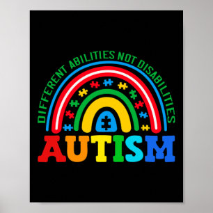 Poster Autismo Diferentes habilidades não deficiência Aut