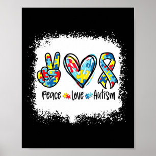 Poster Autismo Do Amor Pela Paz Em Abril Vestimos Azul Pa