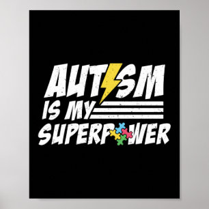 Poster Autismo É Meu Super-Herói Autismo