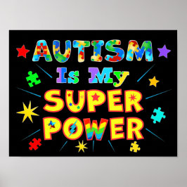 Poster Autismo É Meu Super Poder