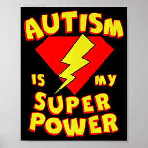 Poster Autismo é o meu super-herói de poder, Awarenes