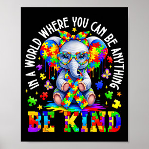 Poster Autismo Elefante Em Um Mundo Onde Você Pode Ser Qu