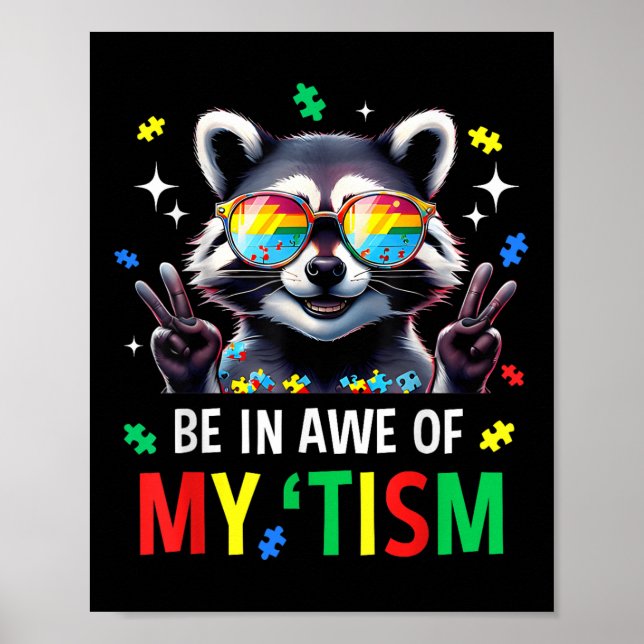 Poster Autismo Engraçado Estar Atento Ao Meu Memo Do Tism (Frente)