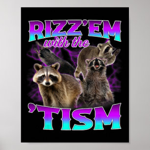 Poster Autismo Engraçado Rizz Em Com O Tismo Meme Autista