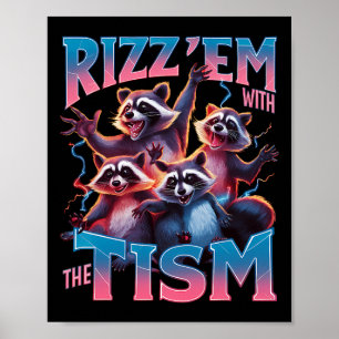 Poster Autismo Engraçado Rizz Em Com O Tismo Meme Autista