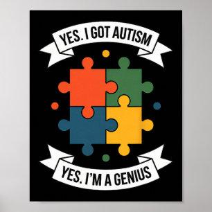 Poster Autismo Engraçado Sensibilização Crianças Quebra-c