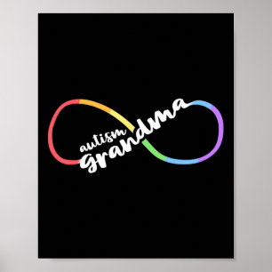 Poster Autismo Familiar Consciência Avó Arco-Íris Infinit