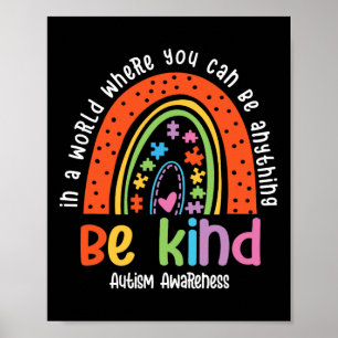 Poster Autismo Filho Criança Filha Mãe Seja Gentil Arco-í