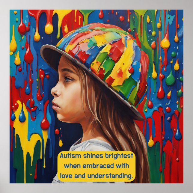Poster Autismo- Guarde ou design seu (Frente)